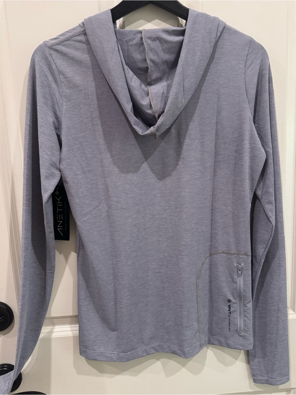 Anetik Breeze Tech Hoody Alloy Heathered Long Sleeve Hoody XS $75 UPF30 - Picture 8 of 11